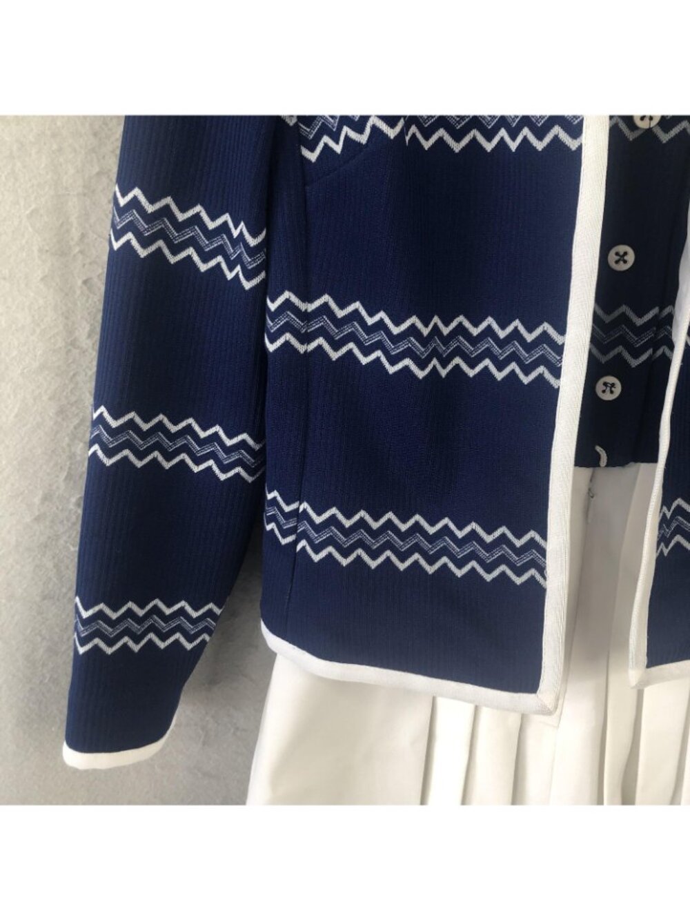 Vintage Howard Wolf Dress Womens M Zigzag Jacket Mod 70s Brittish Invasion Retro - Picture 10 of 16
